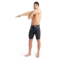 Arena Men’s Powerskin Carbon-Core Fx Jammer – Anthracite/Blue -Funky Trunks shop 006348 126 POWERSKIN CARBON CORE FX ANTHRACITE LE JAMMER 003 O