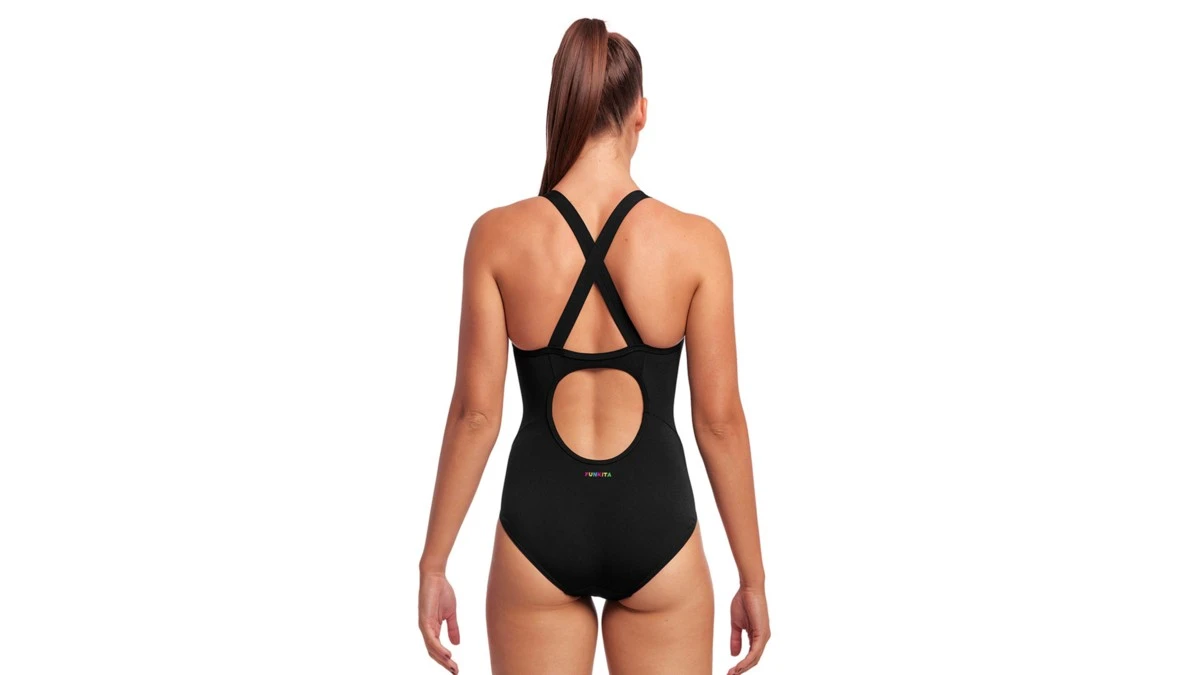 Funkita Womens Eclipse One Piece Still Black 2 Funkita Womens Eclipse One Piece Still Black - Image 2