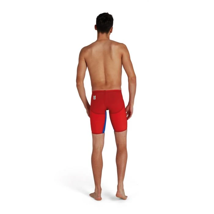 Speedo Men’s Fastskin Lzr Pure Valor Jammer Red/Blue 2 Speedo Men’s Fastskin Lzr Pure Valor Jammer Red/Blue - Image 2