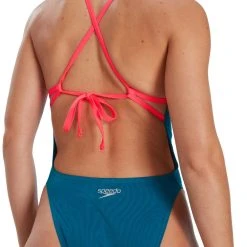 Speedo Women’s Tieback One Piece Swimsuit Blue/Red -Funky Trunks shop 8 12841h163 w3