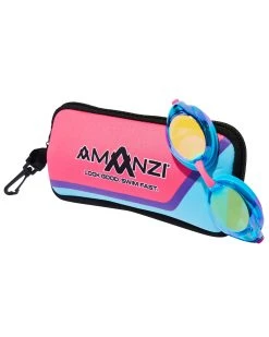 Amanzi Axion Prismatic Mirror Pink/Blue Goggles With Case