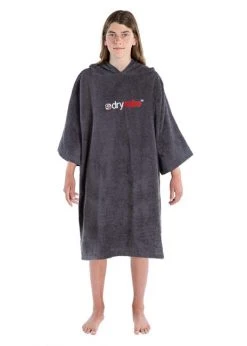 Kids ( 10- 14 Yrs ) Organic Towel Dryrobe Grey