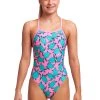 Funkita Girls Tie Me Tight One Piece Paddling Pink
