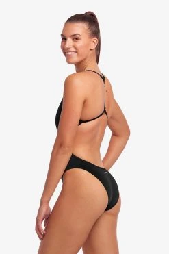Funkita Ladies Still Black Twisted Back -Funky Trunks shop FKS010L STILL BLACK 08