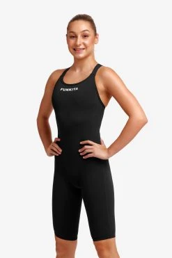 Funkita Girls Fast Legs One Piece Still Black -Funky Trunks shop FKS062G STILL BLACK 21