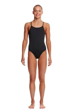 Funkita Girls Diamond Back One Piece Still Black