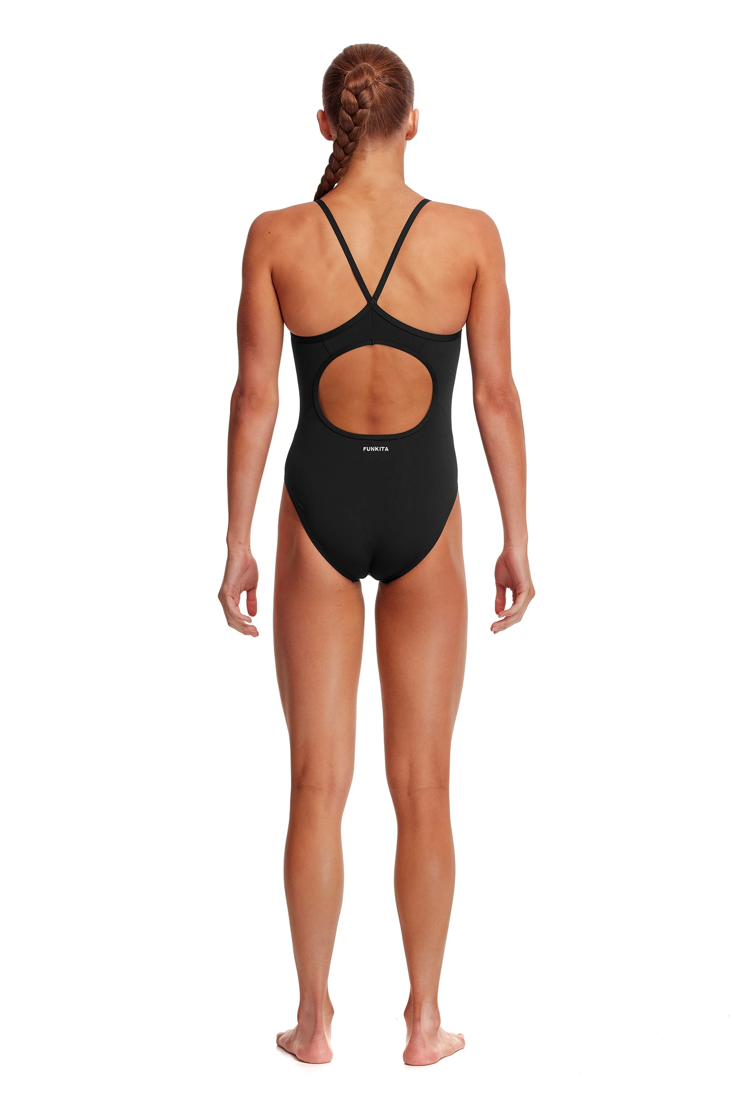 Funkita Girls Diamond Back One Piece Still Black 2 Funkita Girls Diamond Back One Piece Still Black - Image 2