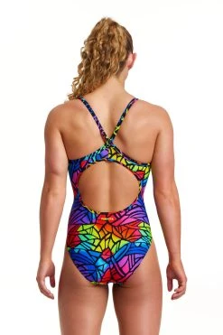 Funkita Ladies Diamond Back One Piece Cabbage Patch -Funky Trunks shop FS11L CABBAGE PATCH 4