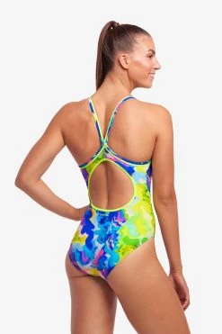 Funkita Ladies Diamond Back One Piece Pablo’s Pizza -Funky Trunks shop FS11L PABLOS PIZZA 14