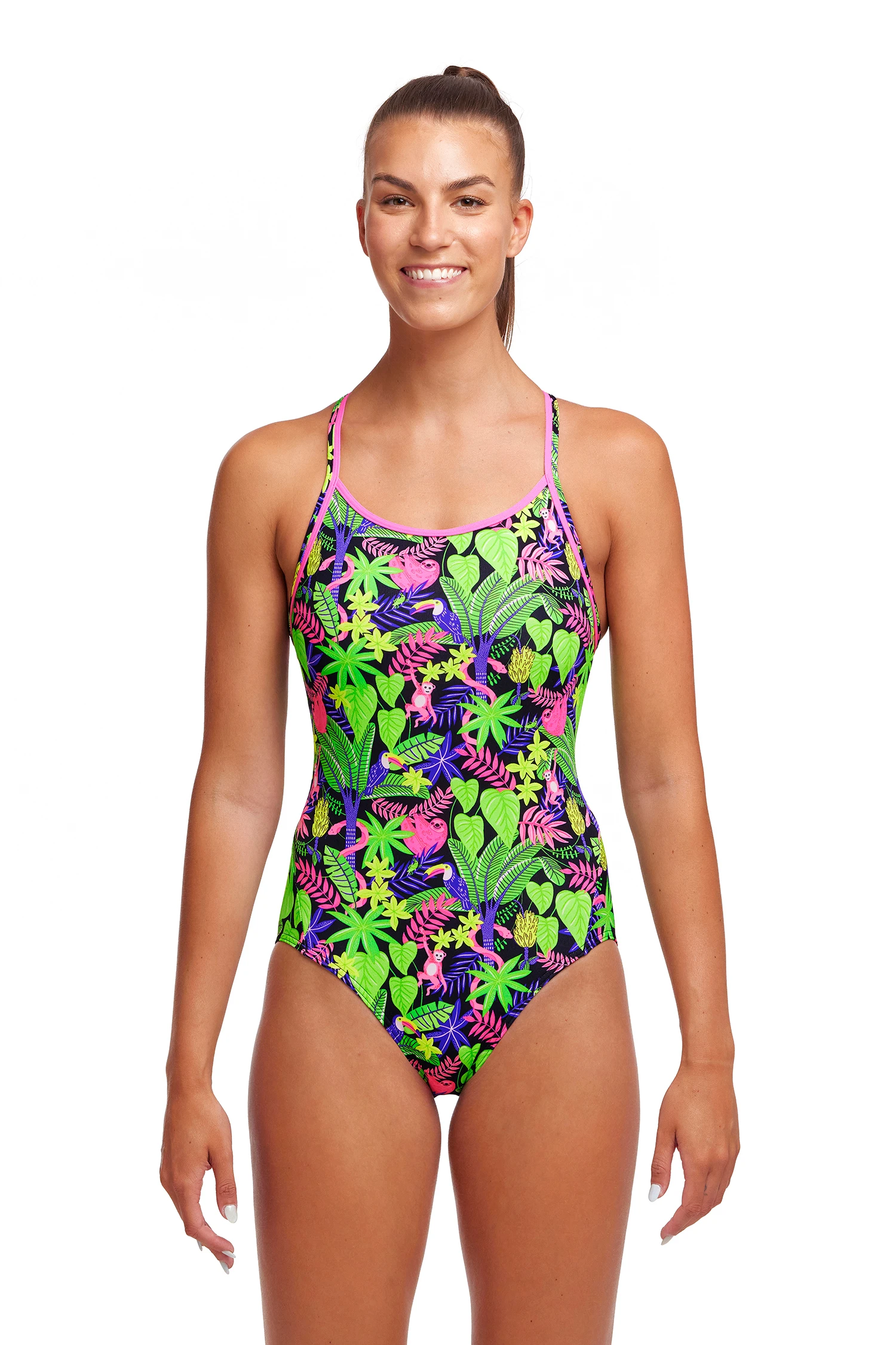Funkita Ladies Diamond Back One Piece Sloth Slumber 1 Funkita Ladies Diamond Back One Piece Sloth Slumber