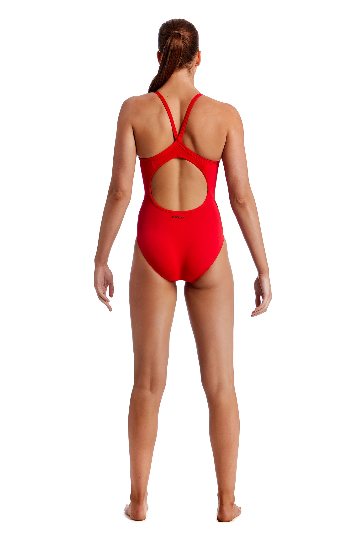 Funkita Still RED Ladies Diamond Back One Piece 2 Funkita Still RED Ladies Diamond Back One Piece - Image 2