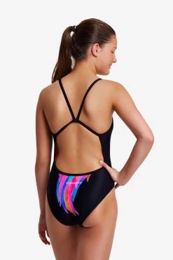 Funkita Girls Single Strap One Piece Icarus Ink -Funky Trunks shop FS16G ICARUS INK 6