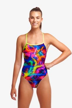 Funkita Ladies Strapped In One Piece Solar Flares -Funky Trunks shop FS38L SOLAR FLARES 12