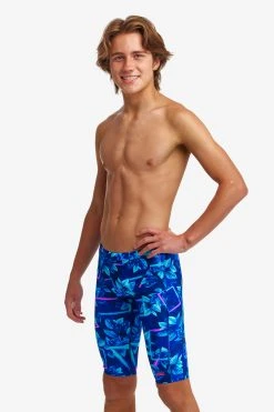 Funky Trunks Boy’s Training Jammers Leaf Laser -Funky Trunks shop FT37B LEAF LASER 09