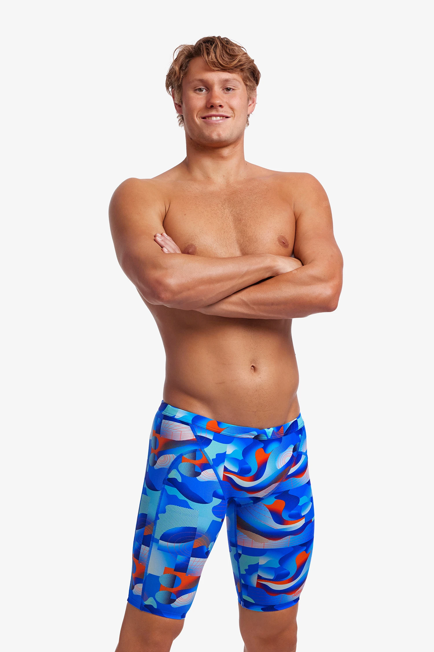 Funky Trunks Men’s Training Jammers Battle Blue 1 Funky Trunks Men’s Training Jammers Battle Blue