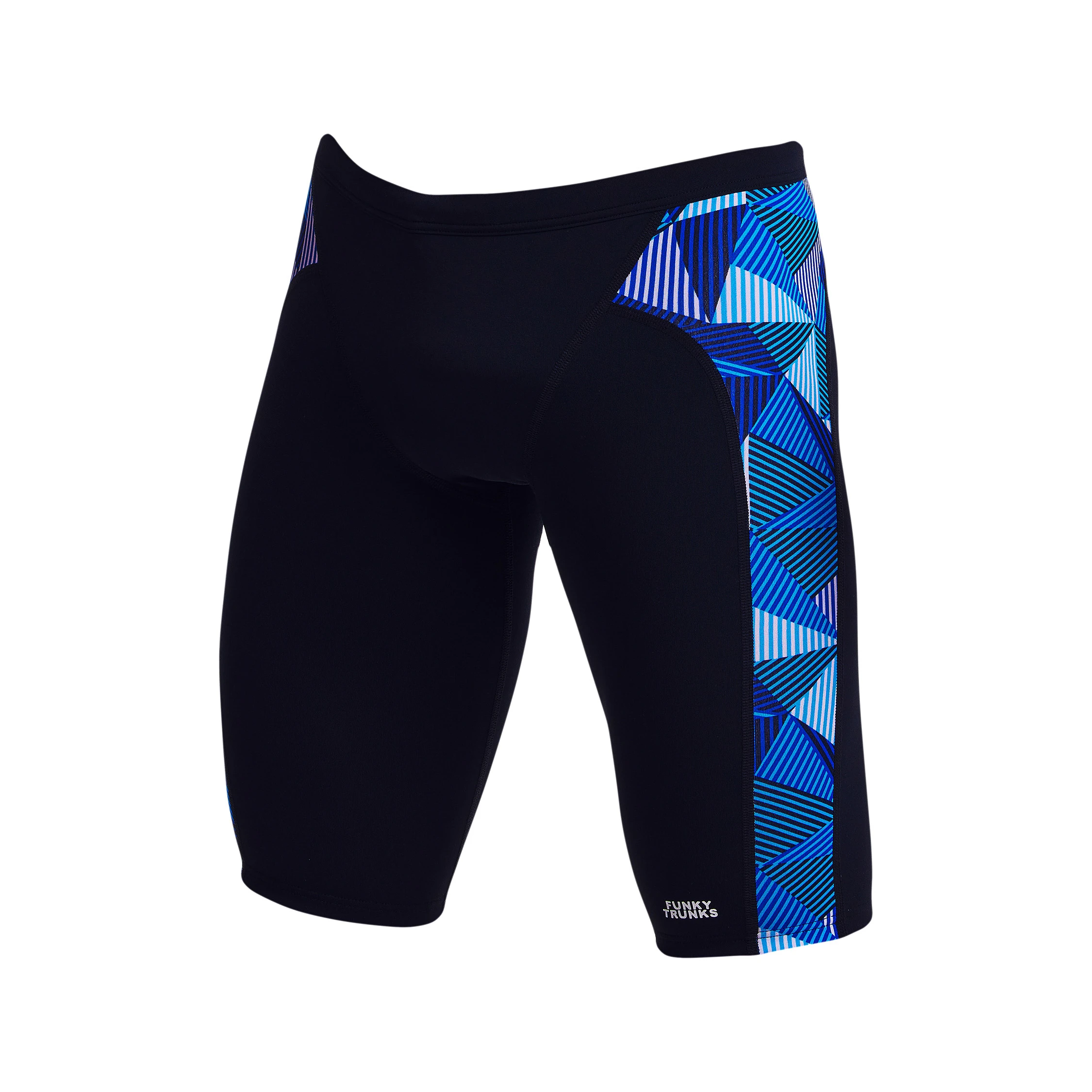 Funky Trunks Men’s Training Jammers Blue Bars 2 Funky Trunks Men’s Training Jammers Blue Bars - Image 2