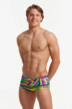 Funky Trunks Men’s Sidewinder Trunks Land Lines