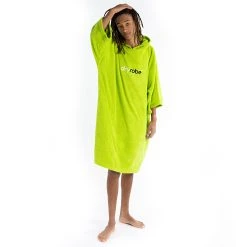 Medium Organic Towel Dryrobe Lime Injection Limited Edition -Funky Trunks shop Lime towel product 1