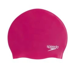 Speedo Pink Plain Moulded Silicone Cap
