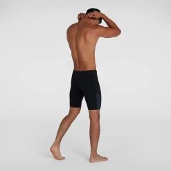 Speedo Mens Boom Logo Black/Grey Jammer -Funky Trunks shop ezgif 4 45a10ad873