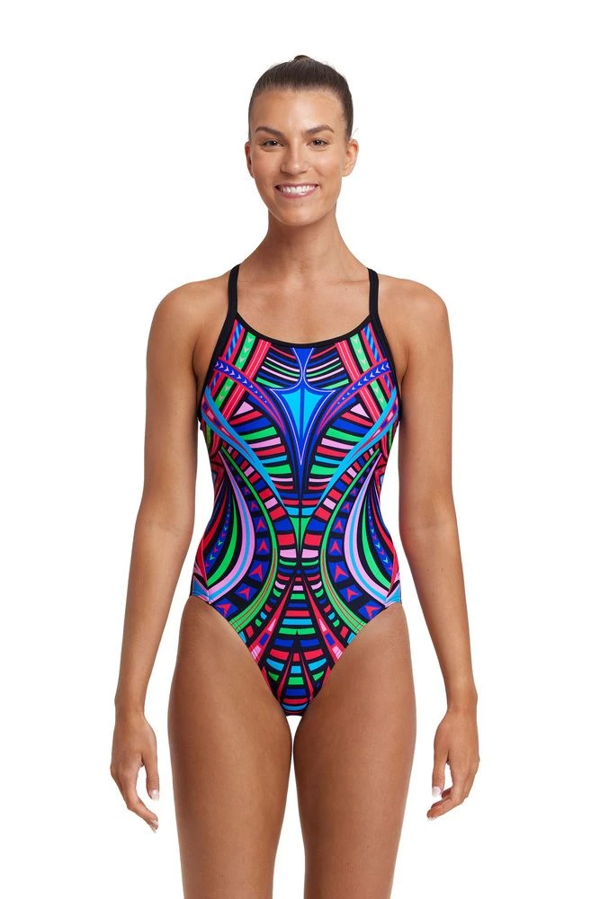Funkita Ladies Diamond Back One Piece Primal Night 1 Funkita Ladies Diamond Back One Piece Primal Night