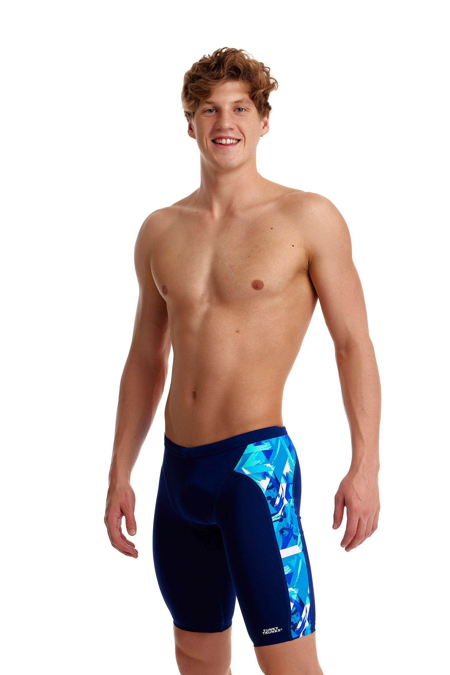 Funky Trunks Bashed Blue Men’s Training Jammers 1 Funky Trunks Bashed Blue Men’s Training Jammers