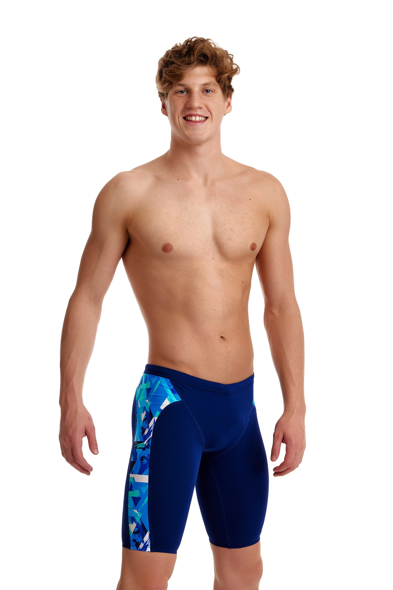 Funky Trunks Bashed Blue Men’s Training Jammers 2 Funky Trunks Bashed Blue Men’s Training Jammers - Image 2