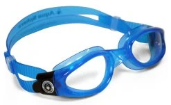 Aqua Sphere Kaiman Goggle- Clear Lens, Translucent Blue Frame