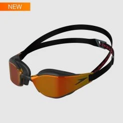 Speedo Fastskin Hyper Elite Goggle Black Gold Mirror