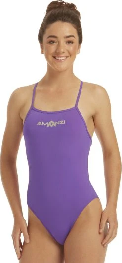 Amanzi Womens Violet Tie Back One Piece