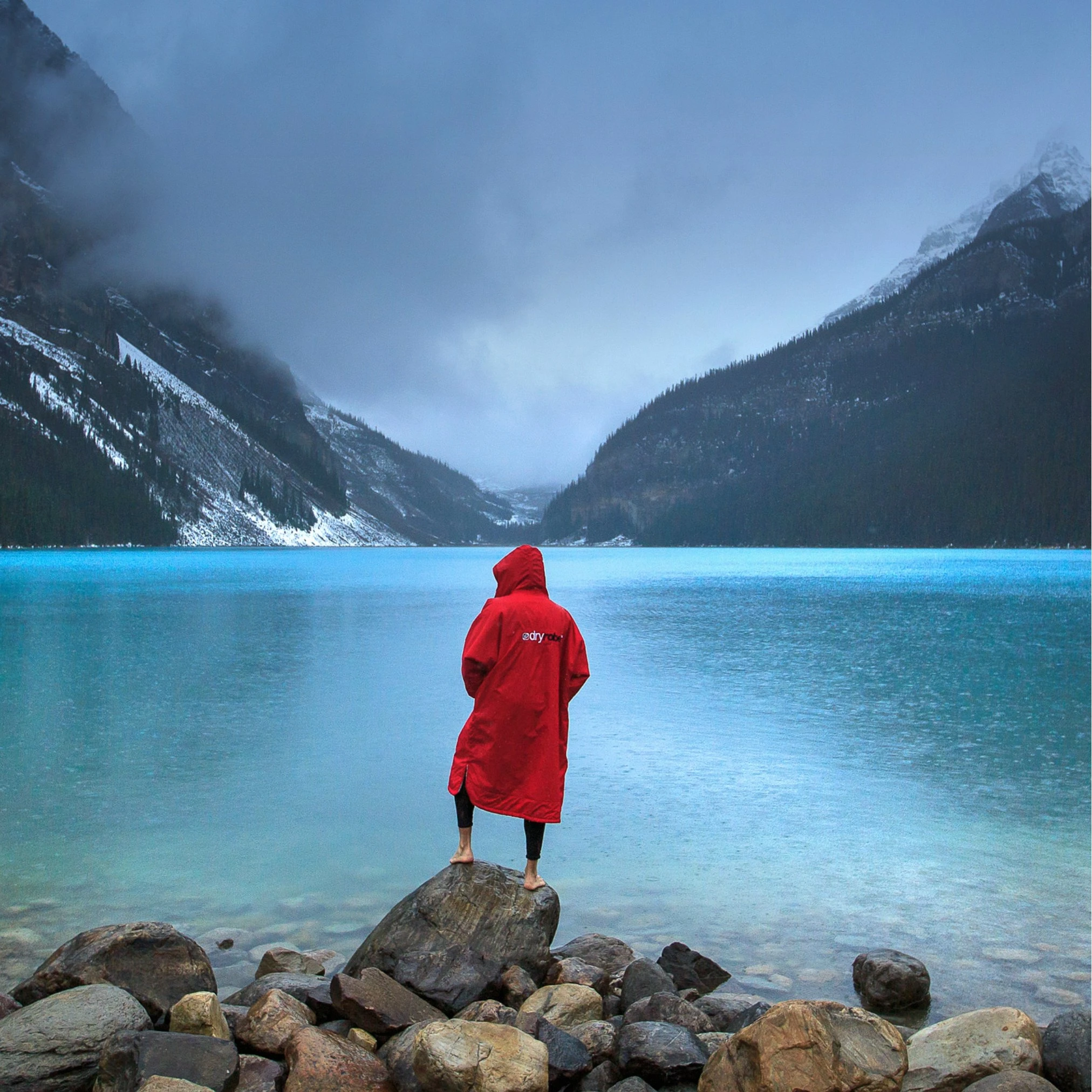 Dryrobe Advance Long Sleeved Adult Medium Red Grey 4 Dryrobe Advance Long Sleeved Adult Medium Red Grey - Image 4