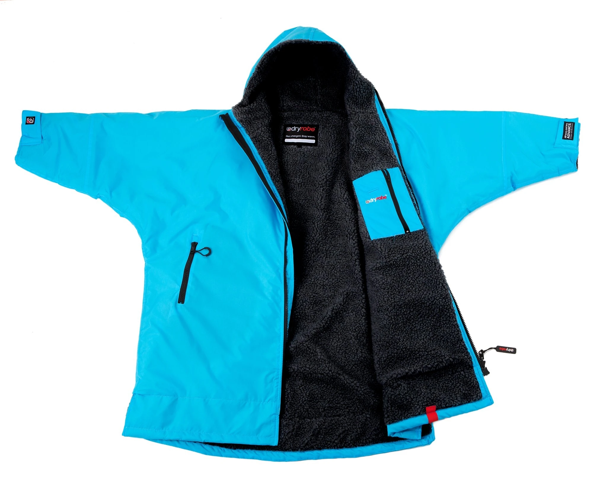 Dryrobe Advance Kids Long Sleeve (10-14Yrs) Cobalt/Black 2 Dryrobe Advance Kids Long Sleeve (10-14Yrs) Cobalt/Black - Image 2