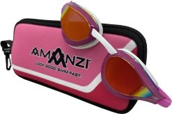 Amanzi Dominate Prismatic Mirror Goggles -Funky Trunks shop products dominatesunsetmirror pinkwhite scaled 1