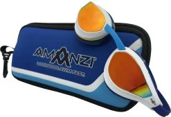 Amanzi Dominate Prismatic Mirror Goggles -Funky Trunks shop products dominatesunsetmirror whiteindigo scaled 1