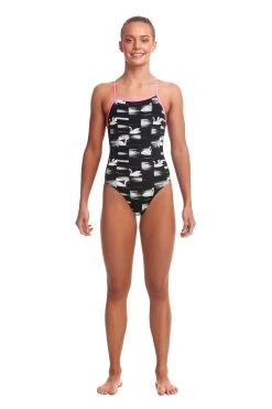 Funkita Girls Black Swan Tie Me Tight
