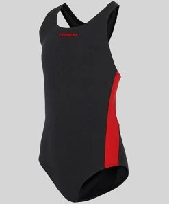 Maru Girls Panel Racer Back (Black/Red)