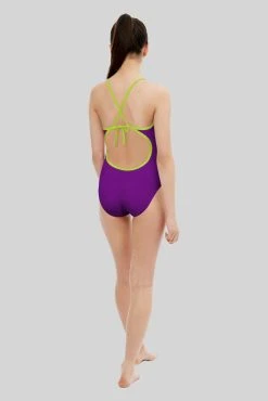 Maru Ladies Solid Pacer Cut Away Tie Back -Funky Trunks shop products gk0036 mult lilac back 1 2 scaled 1