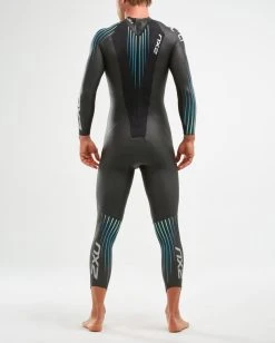 2XU Mens P:1 Propel Wetsuit(Black/Blue) -Funky Trunks shop products mw4991c blk bre 01