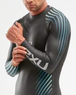 2XU Mens P:1 Propel Wetsuit(Black/Blue) -Funky Trunks shop products mw4991c blk bre 02