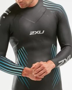 2XU Mens P:1 Propel Wetsuit(Black/Blue) -Funky Trunks shop products mw4991c blk bre 04