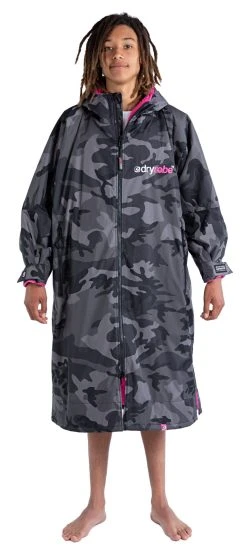 Dryrobe Advance Adult Long Sleeve Black Camo/Pink -Funky Trunks shop products new black 5