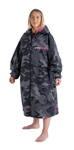 Dryrobe Advance Adult Long Sleeve Black Camo/Pink -Funky Trunks shop products new black 7
