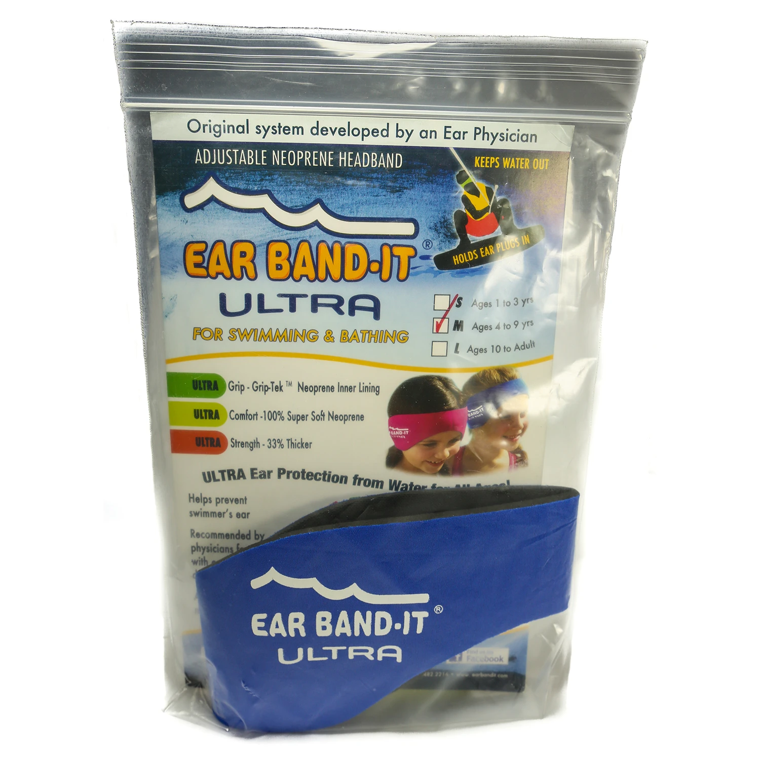 EarBand-It EarBand It Ear Band-It Ultra Swimming Headband With Ear Plugs – Small 3 EarBand-It EarBand It Ear Band-It Ultra Swimming Headband With Ear Plugs – Small - Image 3