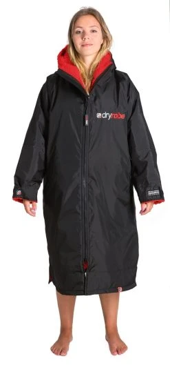 Dryrobe Advance Adult Long Sleeve Medium Black/Red -Funky Trunks shop products ret wo ls blk red 1200x1200 2