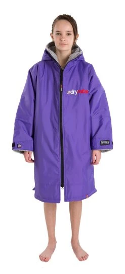 Dryrobe Advance Kids Long Sleeve (10-14Yrs) Purple/Grey