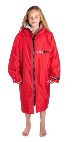 Dryrobe Advance Kids Long Sleeve (10-14Yrs) Red/Grey