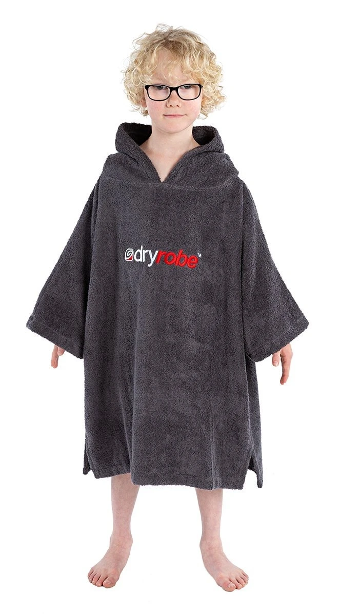 Kids Organic Towel Dryrobe Slate Grey 1 Kids Organic Towel Dryrobe Slate Grey