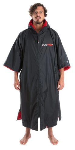 Dryrobe Adult Short Sleeve Black/Red