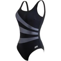 Zoggs Sandon Scoopback -Funky Trunks shop sandon scoopback swimsuit black