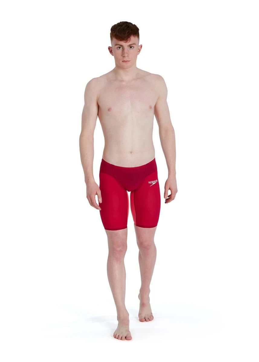 Speedo Men’s Fastskin Lzr Pure Valor Jammer Red/Red 2 Speedo Men’s Fastskin Lzr Pure Valor Jammer Red/Red - Image 2